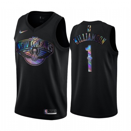 Muški NBA Dres New Orleans Pelicans Zion Williamson 1 Iridescent HWC Collection Swingman